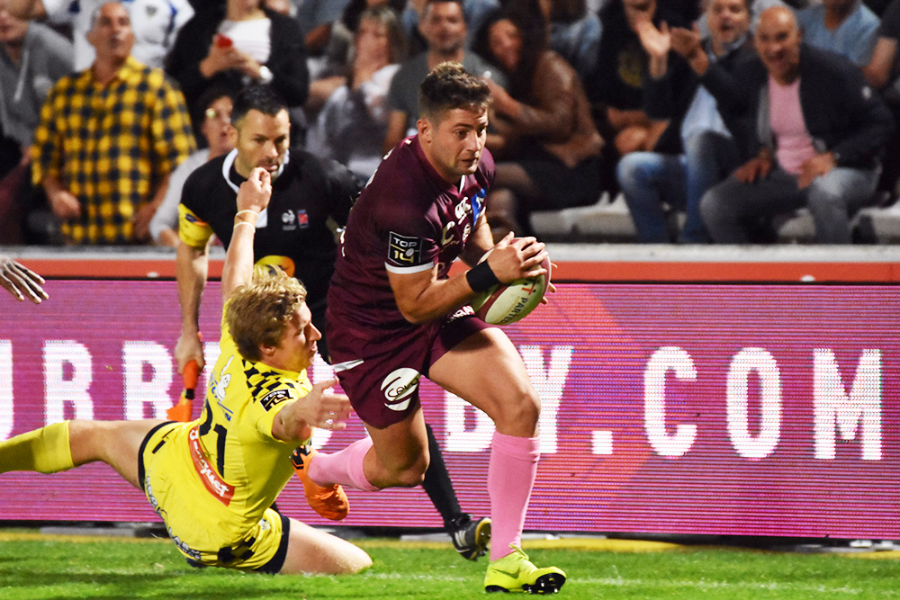 Santiago Cordero a marqué pour l'UBB contre Clermont lors de la 7e journée de Top 14
