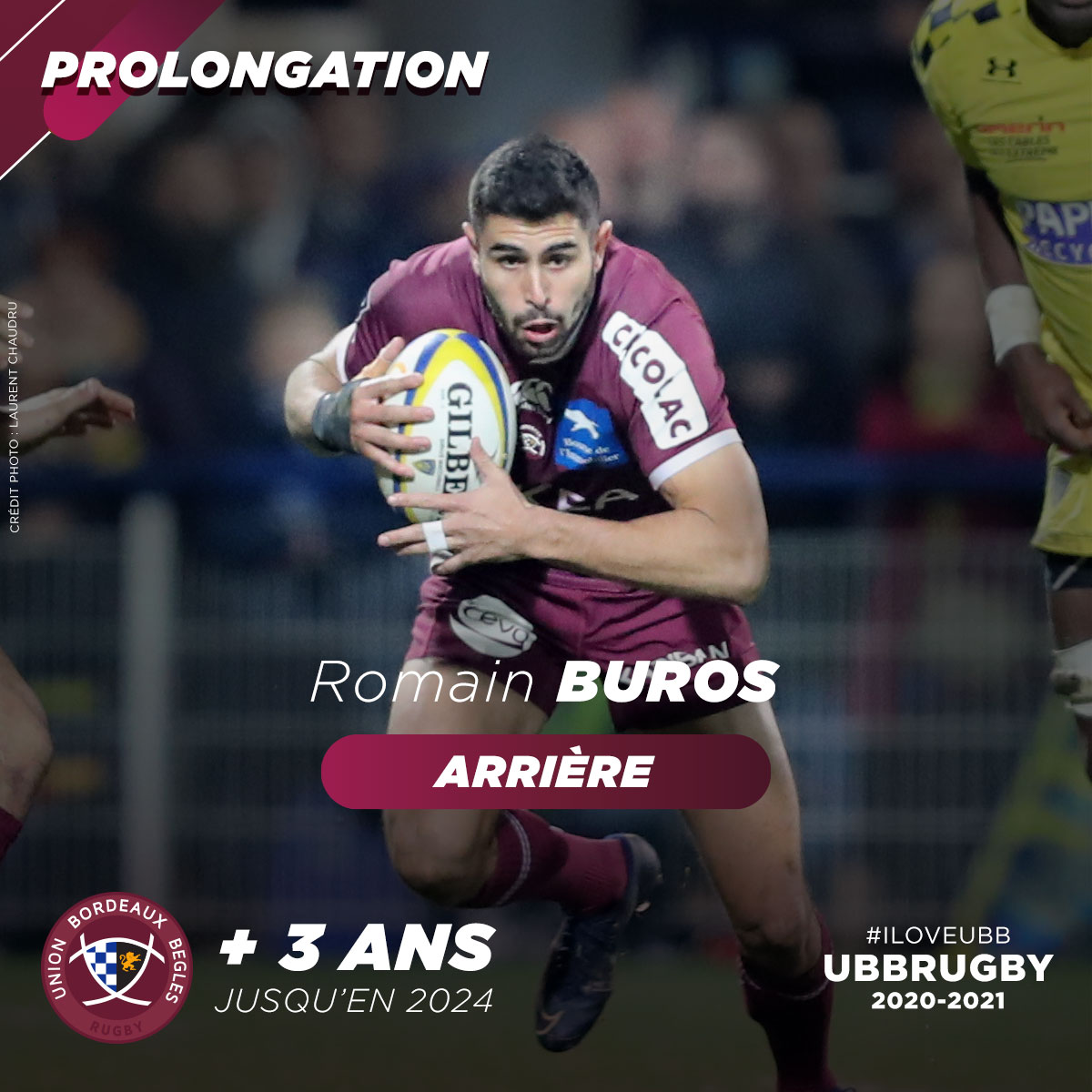 Romain Buros prolonge à l'UBB jusqu'en 2024