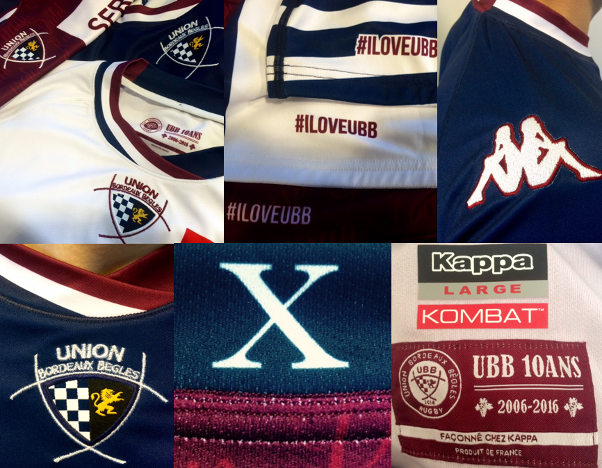 Détails des maillots UBB Kappa saison 2016-2017