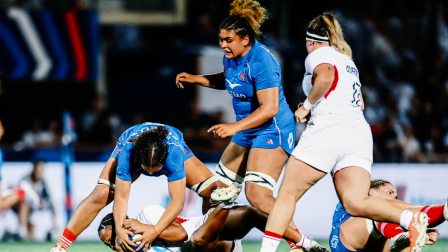 Hina Ikahehegi pendant la Coupe du Monde 2025