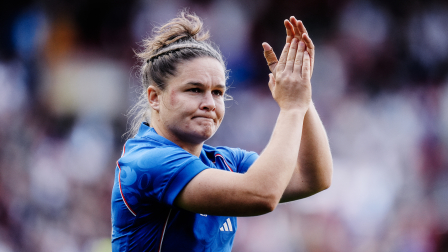Agathe Gérin Sochat avec le XV de France